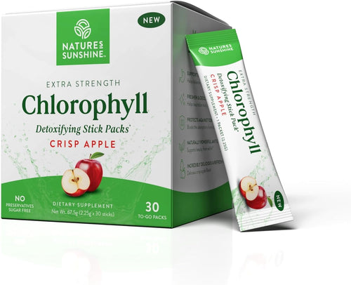 Nature's Sunshine Chlorophyll Stick Packs: Supercharge Your Detox and Boost Gut Health in Convenient, Delicious Stick Packs (Sweet Melon)