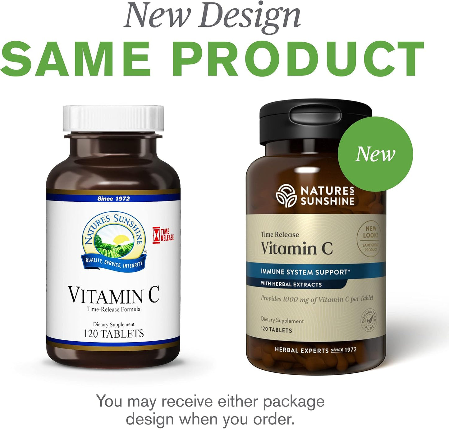 Natures Sunshine Vitamin C Time Release, 1000 mg, 120 Tablets | Supports the Immune System and Quench Dangerous Free Radicals